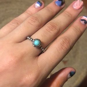 Pandora DECEMBER stone ring. Size 7.